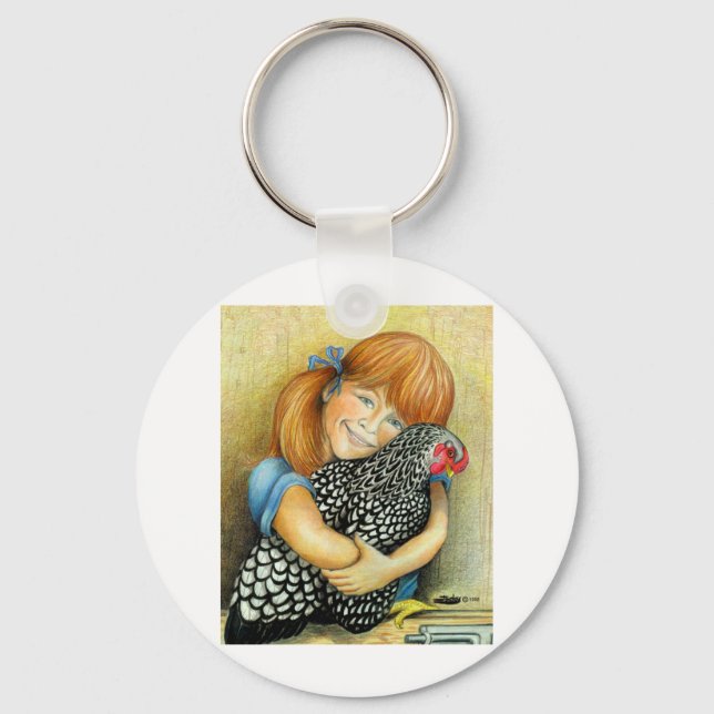 Hen Hugger Key Ring (Front)