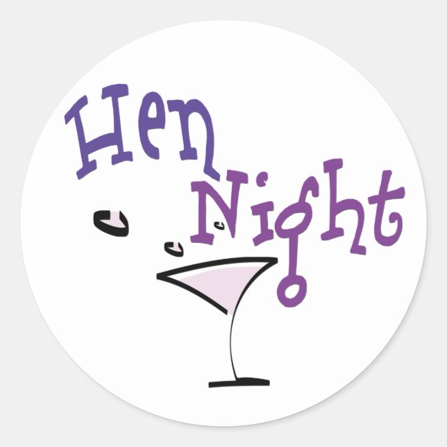 Hen Night Classic Round Sticker (Front)