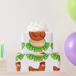 Hen On A Golden Egg Wrapping Paper