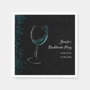 Hen party blue Mocktail bachelorette party Napkin