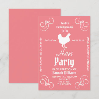 Hen Party Celebration Invitation