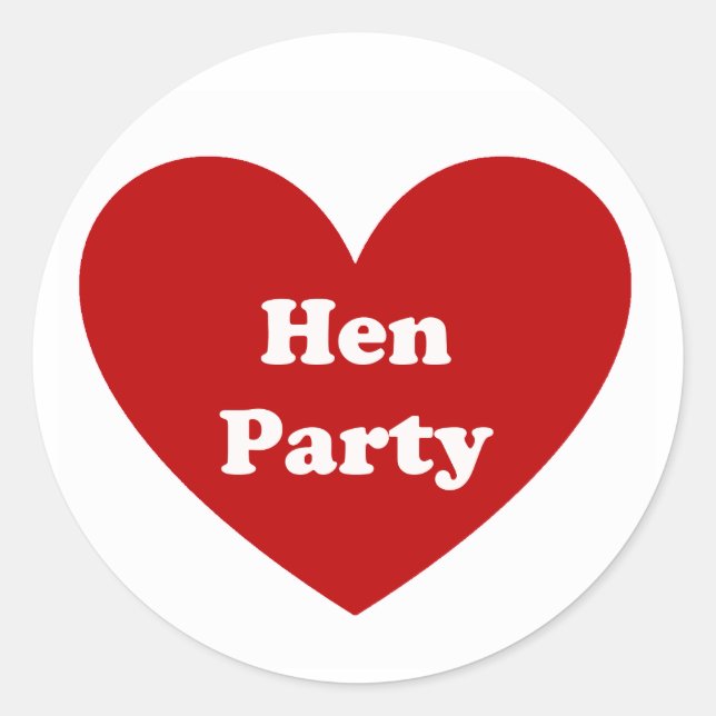 Hen Party Classic Round Sticker (Front)