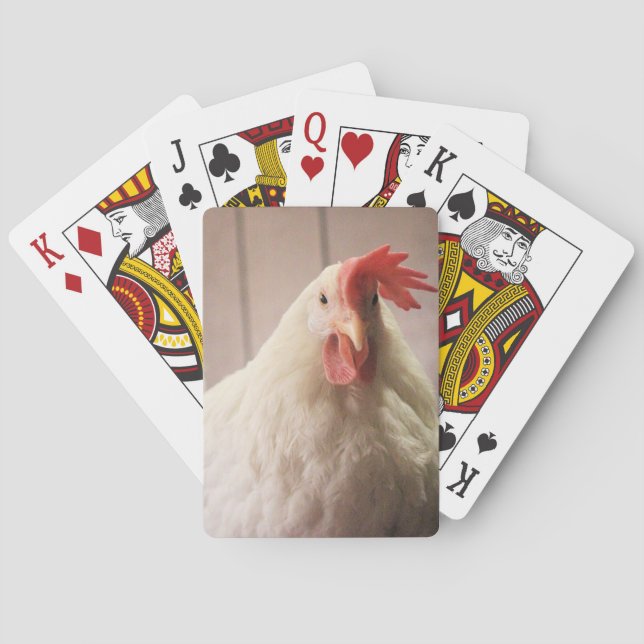 Hen  playing cards (Back)