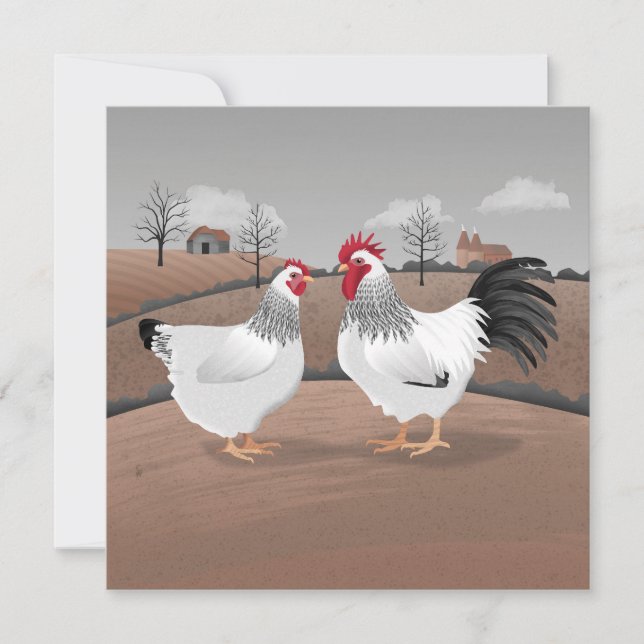 Hen & Rooster Card (Front)