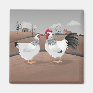 Hen & Rooster Magnet