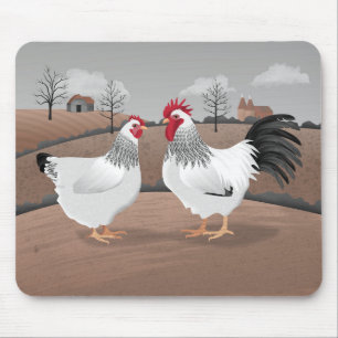 Hen & Rooster Mouse Pad