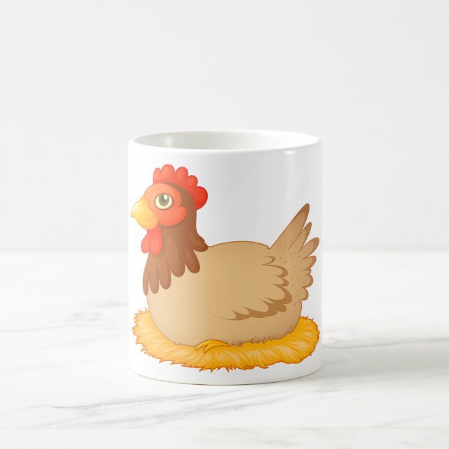 Hen Sitting on Nest Cute Farm Animal  Coffee Mug (Creator Uploaded)