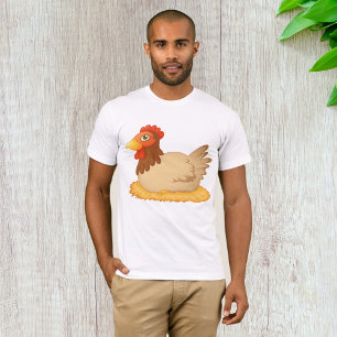Hen Sitting on Nest Cute Farm Animal T-Shirt