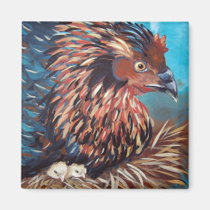 Hen with Chicks Magnet