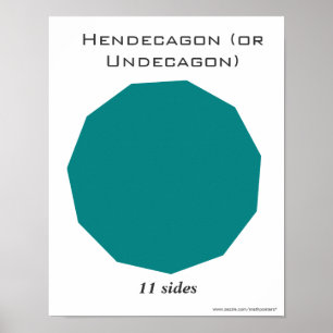 Hendecagon or Undecagon Poster of Polygon