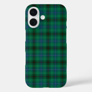 Henderson Clan Bright Green, Blue and Black Tartan iPhone 16 Case