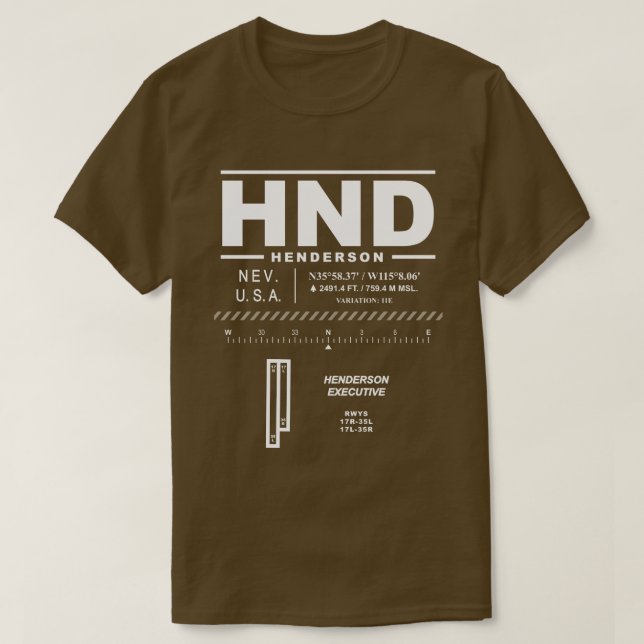 Henderson Executive Airport HND T-Shirt (Design Front)