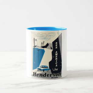 Henderson Nevada USA travel poster Two-Tone Coffee Mug