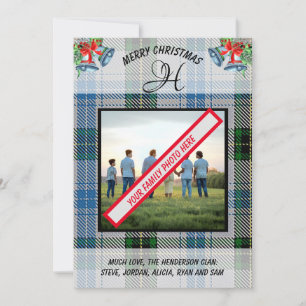Henderson Scottish Clan Tartan Photo Christmas Holiday Card