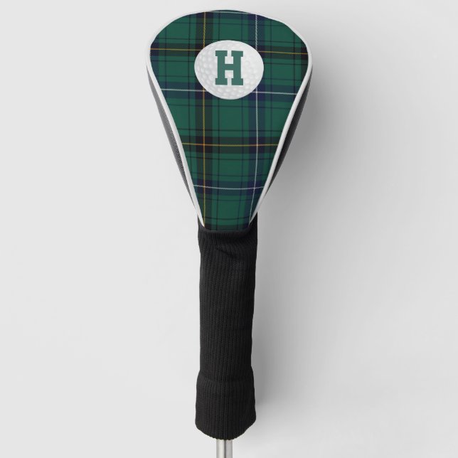 Henderson Tartan Plaid Monogrammed Driver Cover (Front)