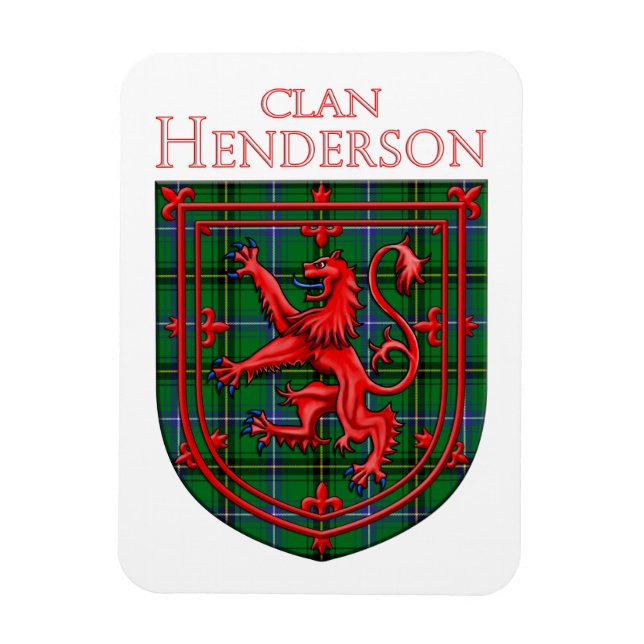 Henderson Tartan Scottish Plaid Lion Rampant Magnet (Vertical)