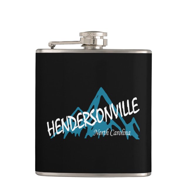 Hendersonville North Carolina Mountains Hip Flask (Front)