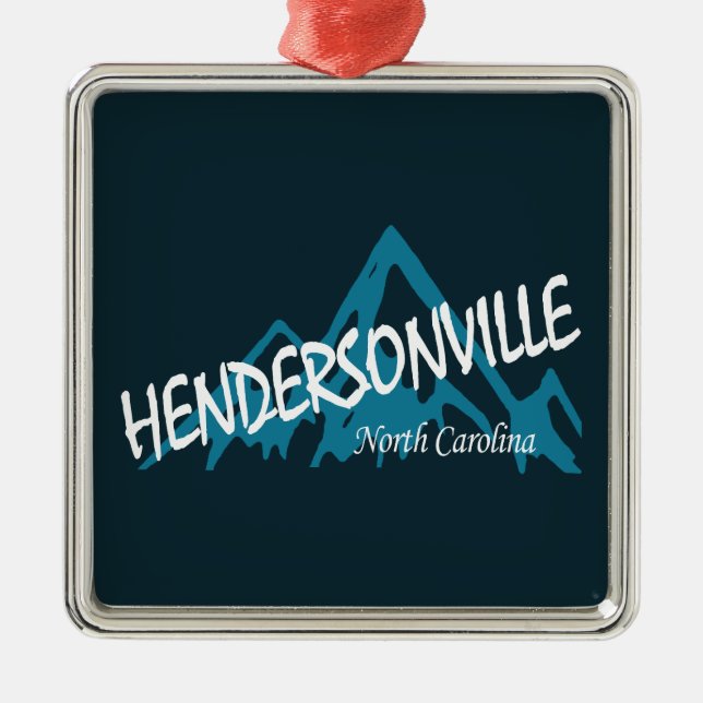 Hendersonville North Carolina Mountains Metal Ornament (Front)