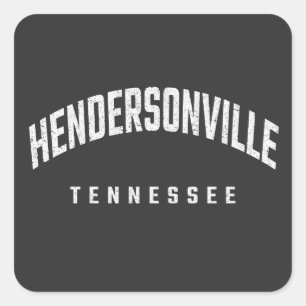 Hendersonville Tennessee TN Square Sticker