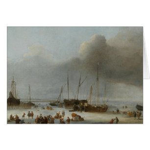 Hendrick Dubbels - Ice-Skating on the Eastern Dock