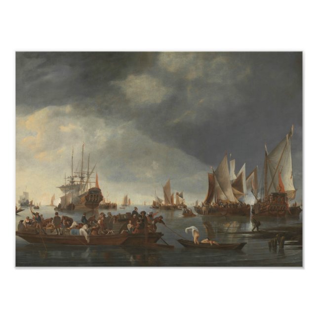 Hendrick Dubbels - Port with Sailing Ships Photo Print (Front)