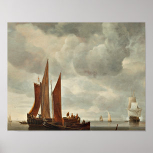 Hendrick Dubbels - Ships Outside Dordrecht Poster