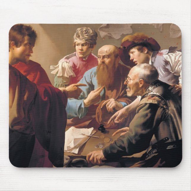 Hendrick Terbrugghen- The Calling of St. Matthew Mouse Pad (Front)