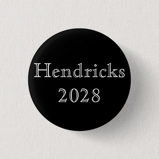 Hendricks 2028 3 cm round badge (Front)