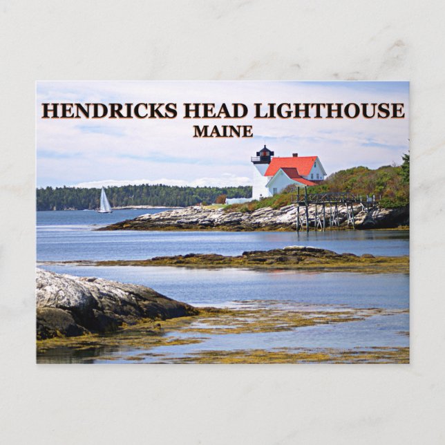 Hendricks Head Lighthouse, Maine Postcard (Front)