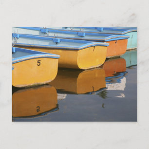 Henley-on-Thames row boats on the Thames River, Postcard