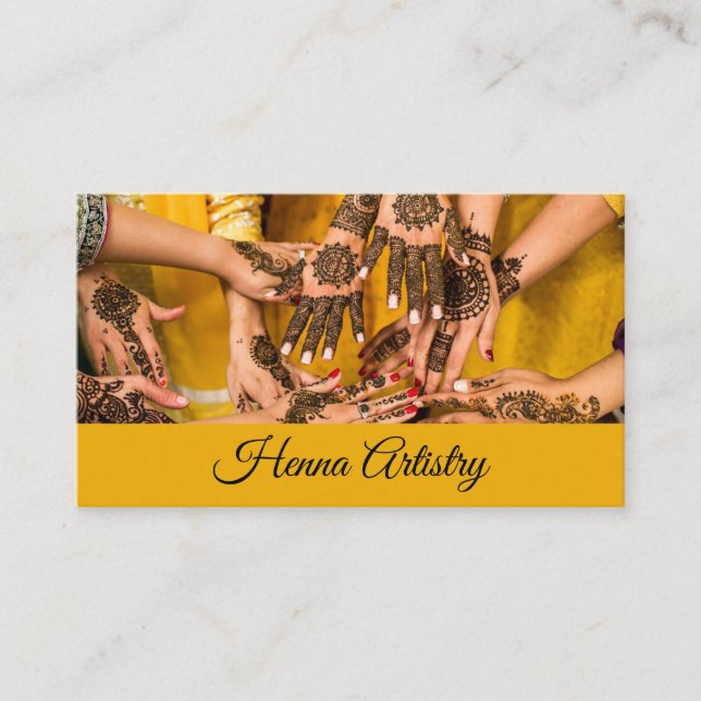 Henna Artistry Business Card (Front)
