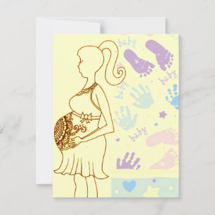 Henna Baby Shower prints Invitation