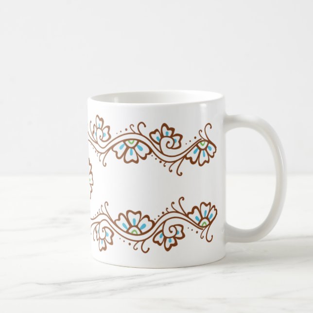 Henna Flower Chain Mug (Right)