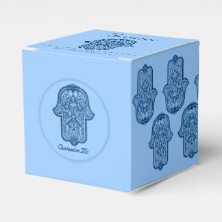 Henna Hand of Hamsa (Blue) Favour Box