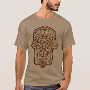 Henna Hand of Hamsa (Orange) T-Shirt