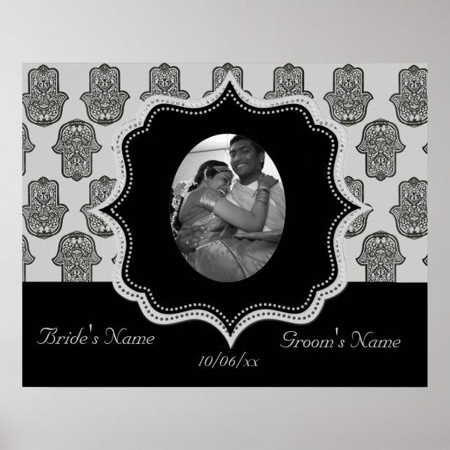 Henna Hand of Hamsa (Wedding) Poster (Front)
