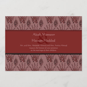Henna Hand (Red) (Wedding) Invitation