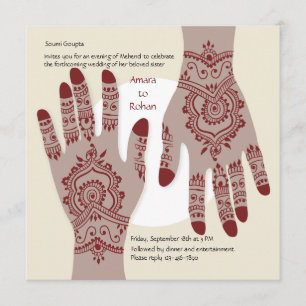 Henna Hands Invitation