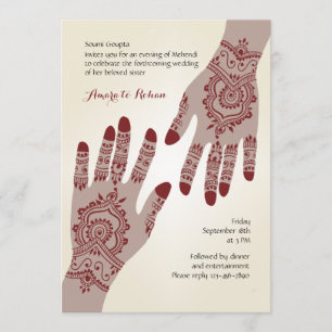 Henna Hands Invitation