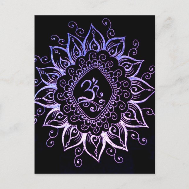Henna Hindu Symbol Postcard (Front)