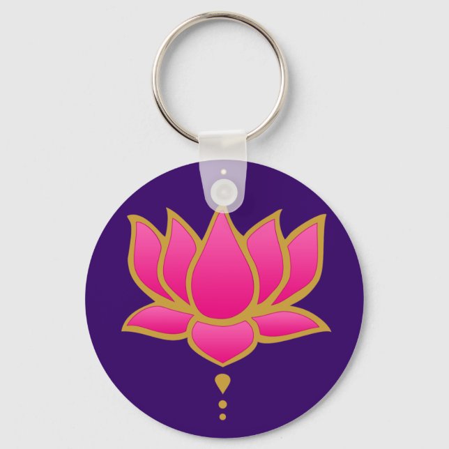 Henna Lotus Pink Key Chain (Front)