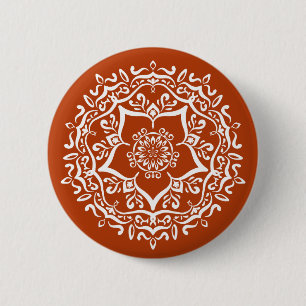 Henna Mandala 6 Cm Round Badge