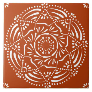 Henna Mandala Ceramic Tile