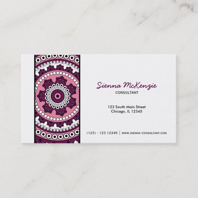 Henna Mehndi Consultant Business Card (Front)