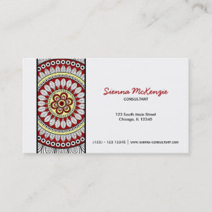 Henna Mehndi Consultant Business Card
