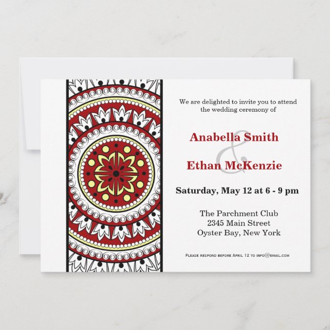 Henna Mehndi Wedding Invitation (Front)