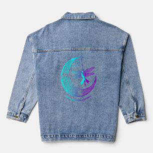 Henna Moon Dragonfly Suicide Prevention Awareness Denim Jacket