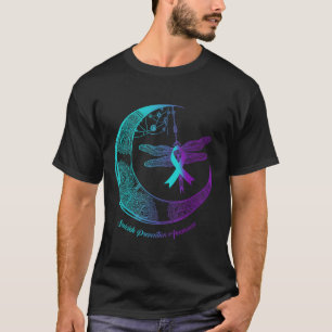 Henna Moon Dragonfly Suicide Prevention Awareness  T-Shirt