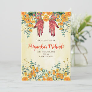 Henna party invitations & Mehndi party invites