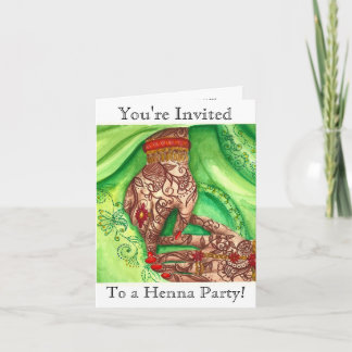 Henna Party Invites